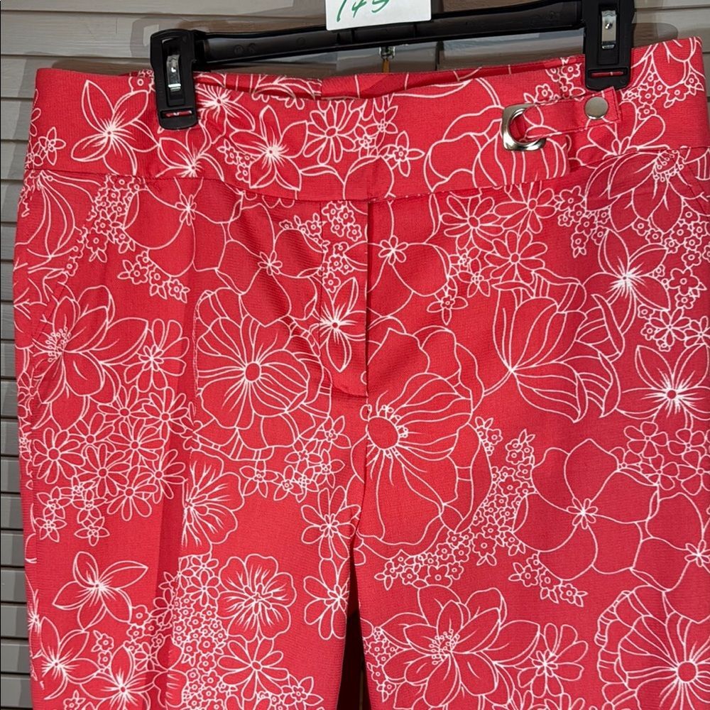 Floral Red Pants - Picture 5 of 9